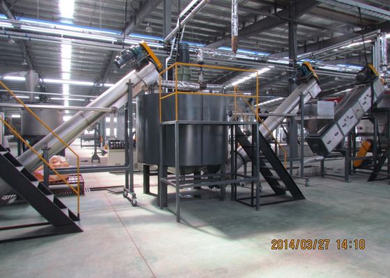 2000kg / h Atık PET Şişe Plastik Geri Dönüşüm Makinası hattı