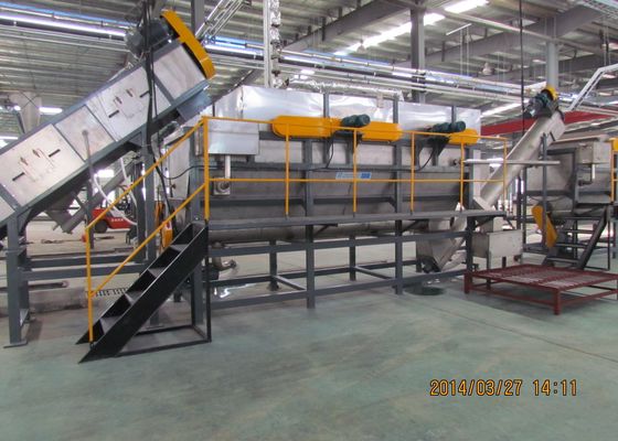 2000kg / h Atık PET Şişe Plastik Geri Dönüşüm Makinası hattı