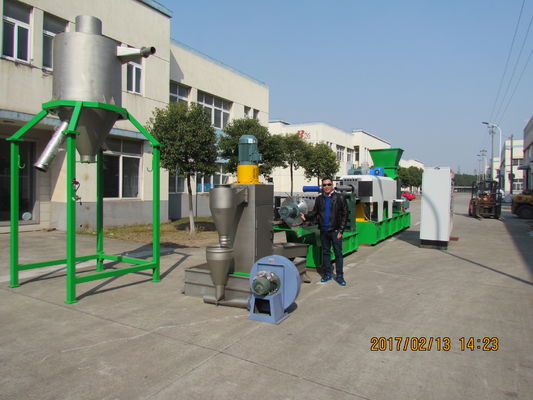 3 Fazlı Film Plastik Peletleme Makinesi 1000kg / H Plastik Granül Makinası