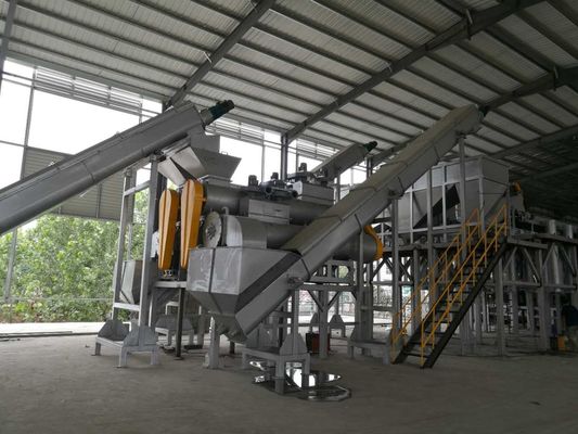 1000kg / h PET geri dönüşüm makinesi / pet şişe geri dönüşüm tesisi / pet pul yıkama hattı, plastik geri dönüşüm hattı