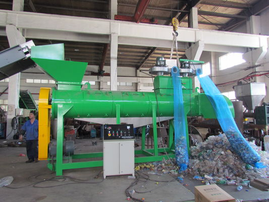 2ton / H Plastik Geri Dönüşüm Makinası PET Şişe Kapağı Etiket Çıkarma Makinesi